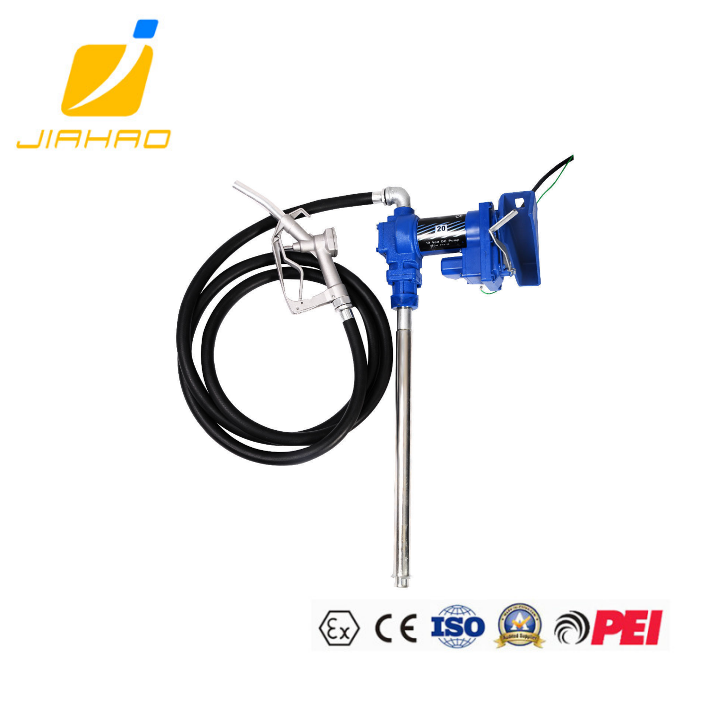 EX-PROOF ELECTRIC GASOLINE PETROL TRANSFER PUMP KIT WITH MECHANICAL FLOW METER