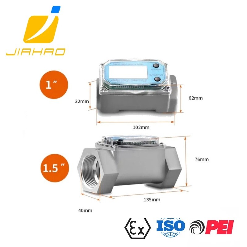 JH-TEM-25 Turbine Flowmeter Aluminum Alloy And Stainless Steel