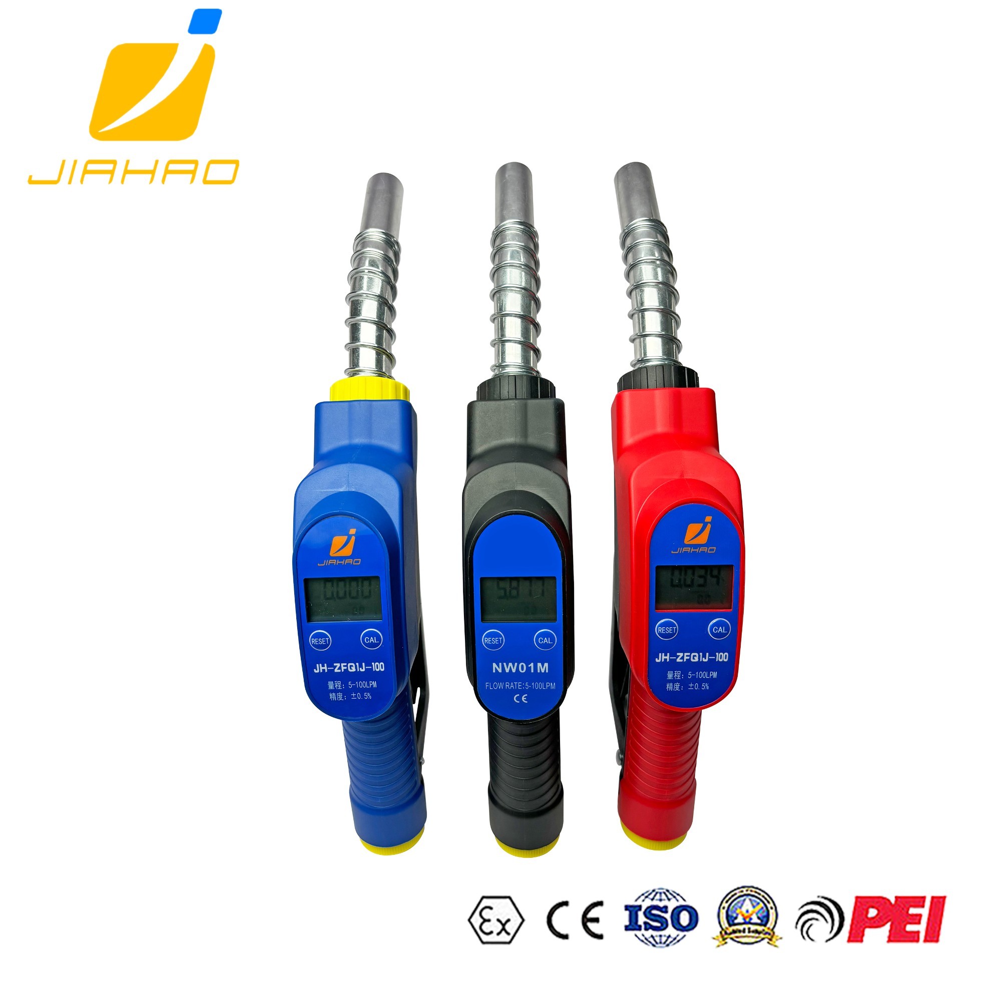 JH-ZFQ1J-100 Measuring Fuel Nozzle With Digital flow Meter Automatic Fuel Nozzle
